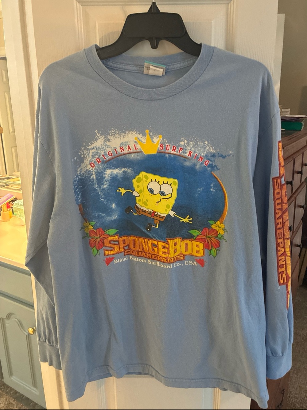Vintage SpongeBob SquarePants 2001 Men’s Surf King Tee L/S SZ L